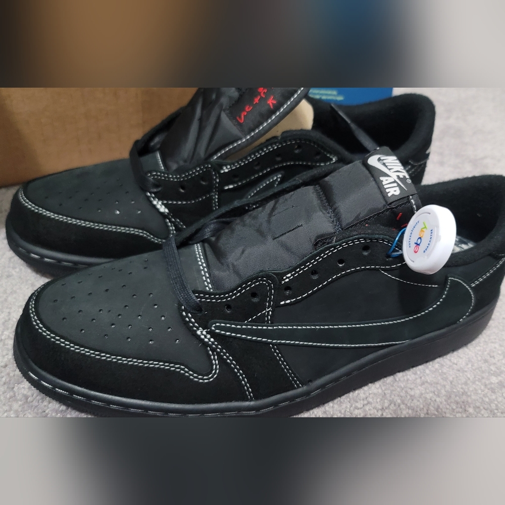 Travis Scott Air Jordan 1 Low Black Phantom Sz 12 New